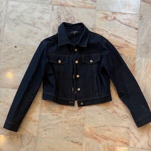 CHANEL Dark Blue Denim Jacket